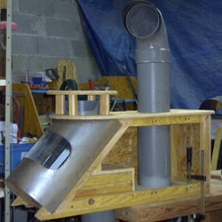 cheminées solaire et à vent en construction